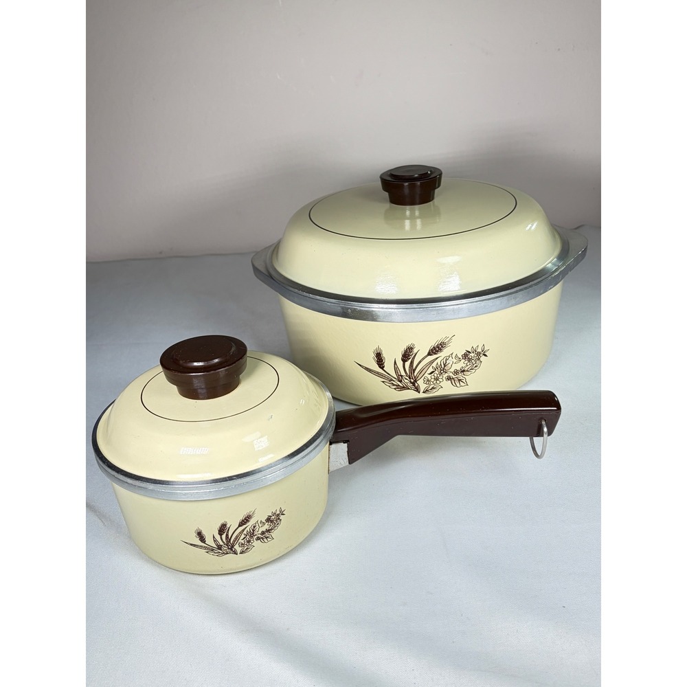 SEARS Range Craft 410-5000 Cookware Set 4.5 qt Dutch Oven with Sauce Pan Vintage